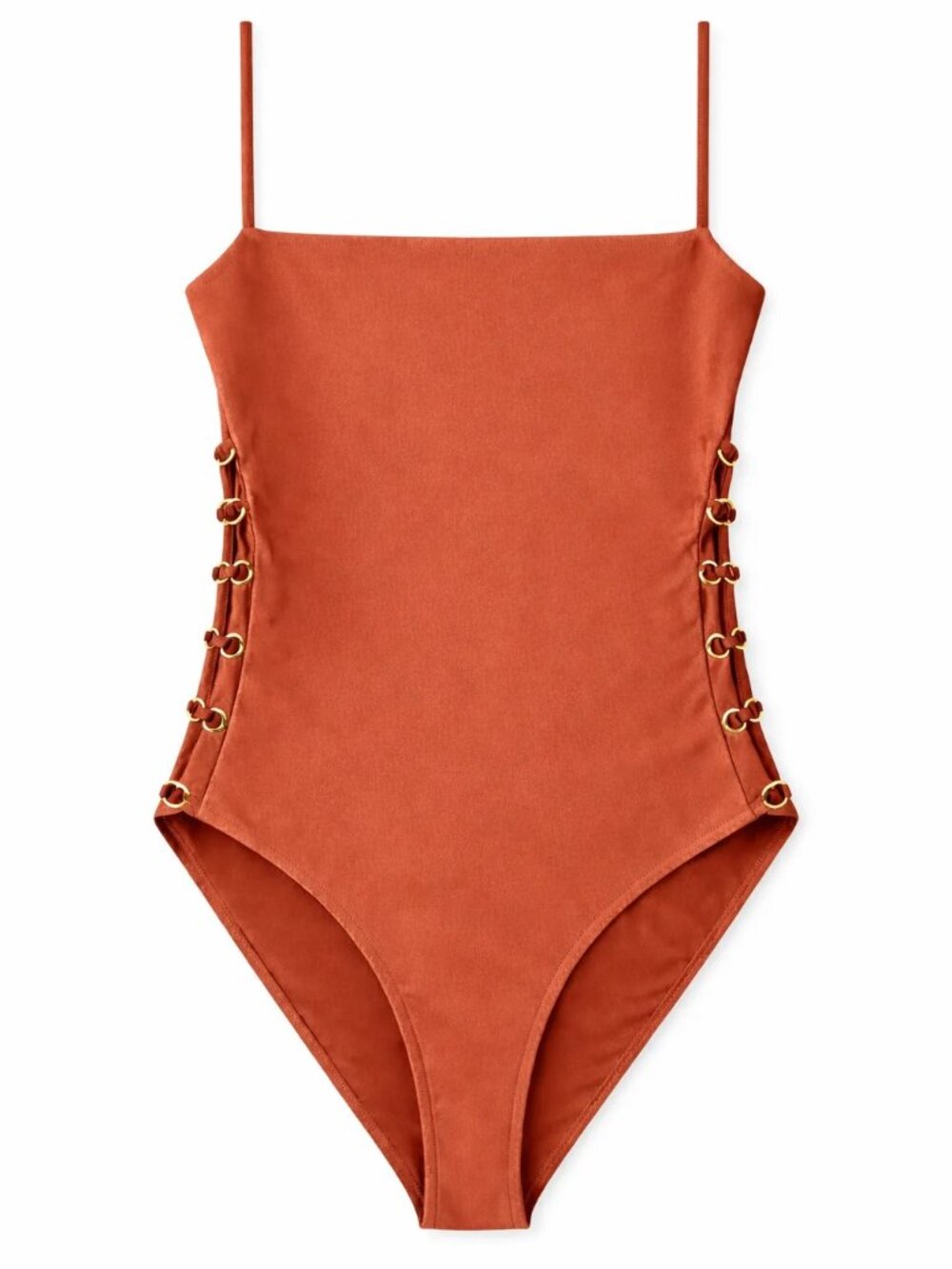 Jade Swim NWT Hexa One Piece in Coral Sheen Side Cut Outs size Medium